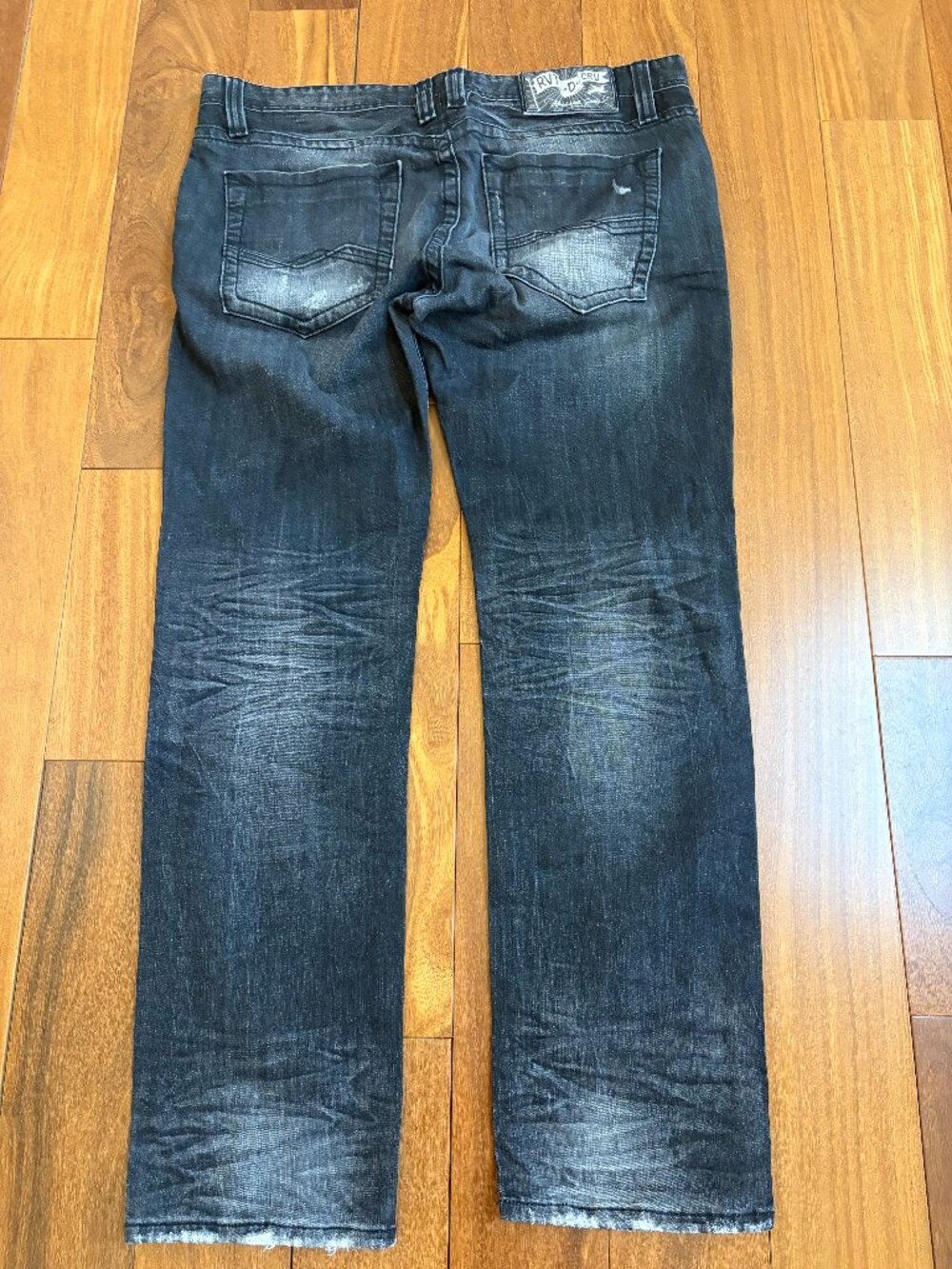 Men's Rivet De Cru faded black wash Andrew relax fit denim